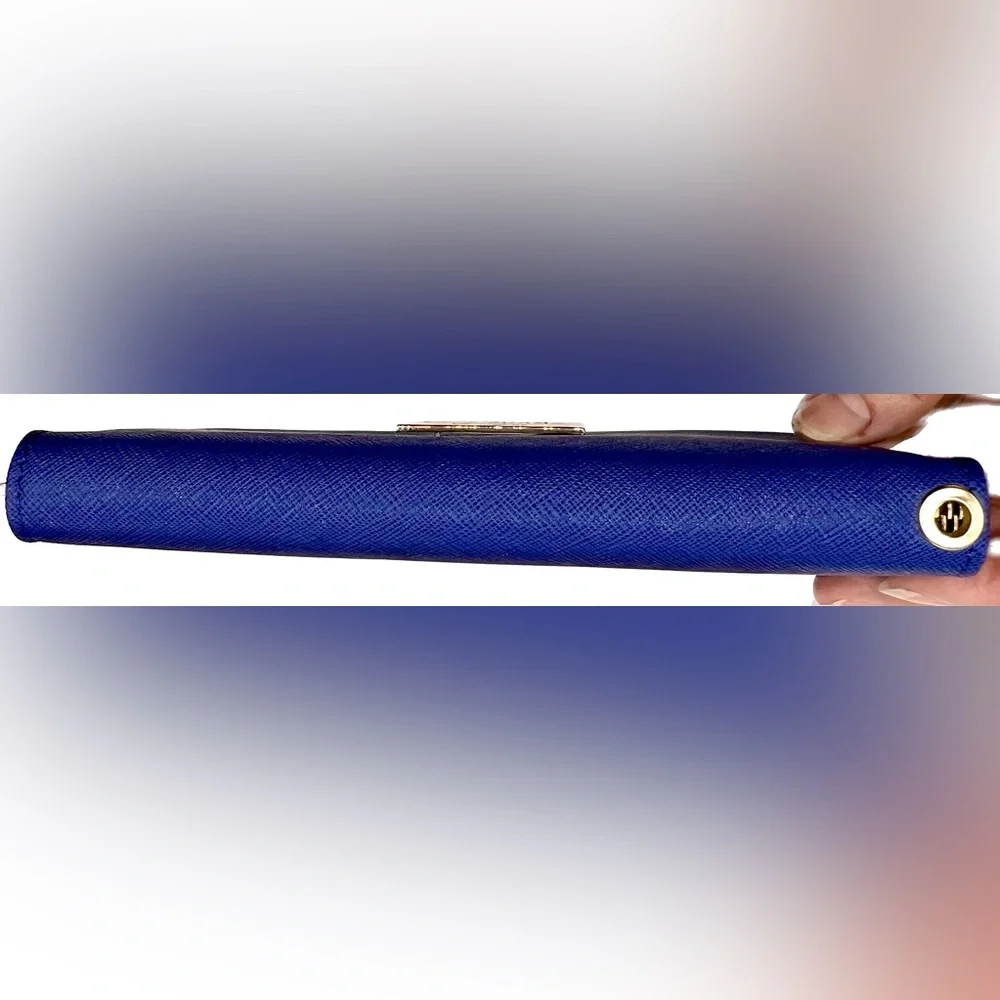 Beautiful Kate Spade ♠️ Cameron Street Stacy Bifold Wallet Dark Blue, Excel Cond - Picture 7 of 12